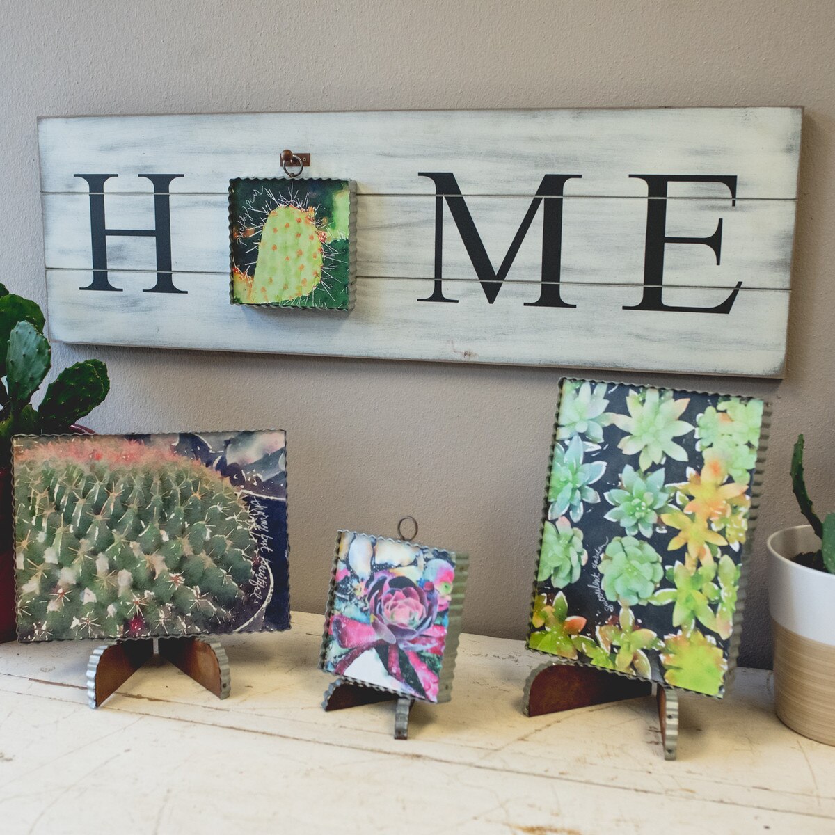 White Mini Gallery "Home" Display Board by The Round Top Collection